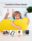 Belkin SoundForm Mini Kids Wired Headphones w/USB C to 3.5mm Dongle, Built-in Mic & Fun Stickers, 85dB Max Volume – for Online Learning, Travel, Compatible w/iPhone 16, iPad, Galaxy S25, etc - Black by TinyTreasures Baby Boutique
