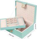 Girls Jewelry Box for Earrings Jewelry Organizer Box Teen Girls Earrings Organizer Jewelry Box Earring Holder Organizer Stud Earring Box for Girls Womens Jewelry Case Organizer Teal by TinyTreasures Baby Boutique