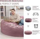7FT Bean Bag Chair, Large Bean Bag Chairs with Memory Foam Filled, Fluffy Beanbag Sofa with Dutch Velvet Cover, Round BeanBag Chairs for Living Room, Playroom - Dusty Pink by TinyTreasures Baby Boutique