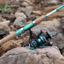 Sougayilang Fishing Rod and Reel Combo, 2-Piece 5-Foot 6-Inch Graphite & Fiberglass Rod, Durable and Strong, Quickset Anti-Reverse Fishing Reel (1Pack/2Pack) by TinyTreasures Baby Boutique
