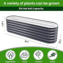 17" Tall Raised Garden Beds Outdoor - Galvanized Aluminum-Magnesium Stainless Steel Durable Metal Planter Box for Growing Plants, Vegetables, Flowers, Fruits (Deep Grey) by GreenHaven Gardens