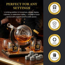 Army Globe Whiskey Decanter Set & 4 Liquor Glasses by The Wine Savant