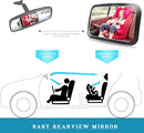 Shynerk Baby Car Mirror, Safety Car Seat Mirror for Rear Facing Infant with Wide Crystal Clear View, Shatterproof, 360° Rotation, Crash Tested and Certified by TinyTreasures Baby Boutique