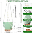 Hanging Planter for Indoor Plants 8 Inch, 2 Pack Self Watering Hanging Baskets for Plants, Hanging Flower Pots with Drainage Hole & 2 Kinds of Plant Hangers for Garden Home Decor (Green, 8 inch) by GreenHaven Gardens