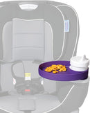Travel Tray Oval USA Made Extend Your Current Cup Holder to Hold Your Cup Plus A Tray for Snacks, Toys and Accessories. Use in a Car Seat, Booster, Stroller, Golf Cart, Outdoor Chair, Purple by TinyTreasures Baby Boutique