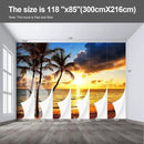 Beach Wall murals at Dusk Peel and Stick Sunset Wallpaper for Bedroom Living Room - 85"x118" by CozyNest Decor