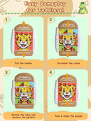 16-Piece Rotating Puzzles for Kids 4-6, Toddlers Puzzles 2-4, Road Trip, Airplane Activities Game, Travel Toys - Brain Teaser, Fine Motor Skills - Birthday Gifts Boys & Girls - Animals by TinyTreasures Baby Boutique