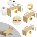 Display Wood Risers Wooden Stand 3 Tier 4 Set 12 Pieces Wooden Stands Decorative Rectangular Display Cupcake Stands Perfume Racks Cologne Organizer(Nature) by CozyNest Decor