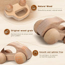 TOY Life Wooden Toys Cars, Montessori Toys for Babies 0-6-12 Months, Rattle Cars for Toddlers 1-3, Wooden Baby Toys Gift 1 Year Old, Baby Boy Girl Nursery Decor, 1 Year Old Boy Birthday Gift by TinyTreasures Baby Boutique