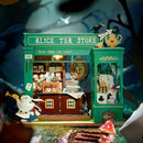 Rolife DIY Miniature House Kit Alice's Tea Store, Tiny House Kit for Adults to Build, Mini House Making Kit with Furniture, Halloween/Christmas Decorations/Gifts for Family Friends (Alice's Tea Store) by TinyTreasures Baby Boutique