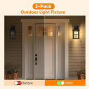 WIHTU Outdoor Wall Lantern, Porch Lights with Glass Shade, Waterproof Wall Sconce Light, ORB Fixtures Exterior Lighting, Aluminum Lanterns, Anti-Rust Front Door Garden by GreenHaven Gardens