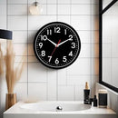 Wall Clock Black Battery Operated 10 Inch Simpel Silent Non Ticking Analog Decorative for Kitchen Bathroom Bedroom Office Living Room School Classroom(Black) by CozyNest Decor