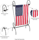 Evergreen Flag Scroll American Garden Flag Stand | Premium Metal Iron Garden Flag Holder Stand for Outside House Decor | Fits 12x18 Garden Flags for Outside by GreenHaven Gardens