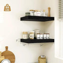 Heimlove Black Bathroom 12'' Deep Floating Shelves for Wall - Shelf Over Toilet Wall Mounted Farmhouse 24 inches,Rustic Wood Shelves Decor & Storage,Set of 1 by CozyNest Decor