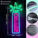 Green Leaf Neon Sign Dimmable Open Neon Lights for Wall Decor LED Neon Sign by USB Powered LED Neon Open Sign For Dispensary Beer Bar Man Cave Coffee Store Hotel Wall Party Decorations 16.8''x7'' by CozyNest Decor
