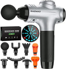 RAEMAO Massage Gun, Handheld Electric Deep Tissue Muscle Massager for Athletes for Pain Relief Attaching 8 Replacement Heads, Percussion Massager with 10 Speeds, Father's Day Gifts, Silver by CozyNest Decor