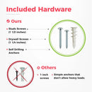 Garage Tool Organizer Wall Mount - 80 inches - Sturdy Storage Rack with Adjustable Hooks, Anti-Rust - Easy Installation, 500lbs Capacity - Garden Tool Organizer (05 Racks & 10 Hooks) by GreenHaven Gardens