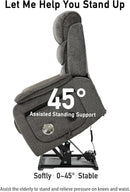 Large Power Lift Chairs Recliners for Elderly with Heated and Massage, Upgraded Dual Motor Lay Flat Recliners, 25in Extra Wide Seat, Folding Tablet, Side Pocket by CozyNest Decor