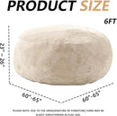 6FT,Oversized Bean Bag Chairs for Adults,Giant beanbag with Filler Included，Fluffy Memory Foam,Soft and Comfy Corduroy Fabric,Gaming Chairs Suitable for Living Room and Bedroom (Apricot, 6 Foot) by CozyNest Decor