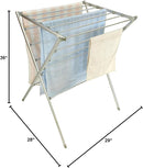 Premium Aluminum Foldable Laundry Rack for Air Drying Clothing, Towels and Linens, Easy Assembly, Energy Saving, 12 Rails, Conveniently 36 Inches Tall by TinyTreasures Baby Boutique