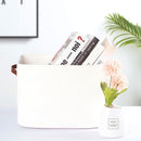 MINTWOOD Design 3-Pack Decorative Woven Storage Baskets for Shelves, Cube Bin Box for Organizing Books, Shoes, Dog Toys, Pantry Closet and Living Room Organizer, Creamy White by TinyTreasures Baby Boutique