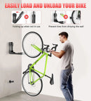 Swivel Bike Wall Mount, Space Saving Bike Rack Garage, No Heavy Lifting Required Bicycle Wall Mount, Vertical Wall Bike Hanger Can Holds up to 77 lbs, Black by GreenHaven Gardens