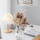 2 Pack Boho Artificial Flowers Plants Bouquet Decoration 13.8inch, Fake Plastic Brown Eucalyptus and Beige Grasses, Faux Floral Arrangement for Wedding Centerpieces Party Home Fall Decor by CozyNest Decor