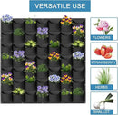 49 Pockets Hanging Planter Bags, Hanging Vertical Wall Mounted Plant Planting Grow Bags, Herb Garden Planter Outdoor Indoor Growing Bag, Gardening Vertical Greening Flower Container(1m×1m, Black) by CozyNest Decor