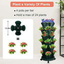 Vertical Planter, 6 Tier Stackable Strawberry Planter with Garden Tool Set, Movable Indoor/Outdoor Garden Herb Pot for Growing Vegetables and Succulents, Green by CozyNest Decor