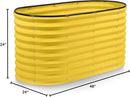Galvanized Raised Garden Beds Outdoor // 4×2×2 ft Planter Raised Beds for Gardening, Vegetables, Flowers // Large Metal Garden Box (Yellow) // Patented Tool-Free Design by GreenHaven Gardens