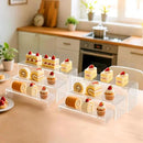 Acrylic Display Risers,12'' Large Display Stands, Thickened to 0.2''(5mm) Stackable Acrylic Shelves for Perfume Display, Clear Risers for Cupcake Stand,Pop Figurines,Tumbler,Food (Clear, 6PCS) by CozyNest Decor