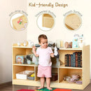Montessori Shelf, Wooden Toy Storage Organizer for Books Toys, 2 Shelf Bookcase, 5-Section Storage Cabinet, Toddler Book Shelf for Kids Rooms, Playroom, Nursery, Kindergarten (Natural) by CozyNest Decor