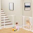 Cumbor 2 Pack 29.7-40.6" Baby Gate for Stairs, Mom's Choice Awards Winner-Dog Gate for Doorways, Pressure Mounted Self Closing Pet Gates for Dogs Indoor, Safety Child Gate with Easy Walk Thru Door by TinyTreasures Baby Boutique