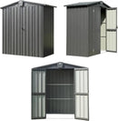 Domi Outdoor Storage Shed 5'x3, Metal Waterproof Tool Shed Utility Storage House with Double Lockable Doors & Air Vent for Garden Backyard Patio Lawn by GreenHaven Gardens