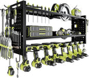 Power Tool Organizer Wall Mount,Cordless Drill Hanger Storage Rack 8 Drill Holder,3 Layers Heavy Duty Power Tool Storage Rack (Black) by GreenHaven Gardens