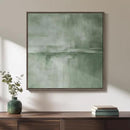 Framed Sage Green Abstract Wall Art, Modern Canvas Prints Artwork for Walls, Square Minimalist Green Abstract Pictures for Living Room, Hallway, Dining Room, Bedroom, Home Office Wall Decor 24x24 In by CozyNest Decor