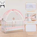Crib Tent to Keep Baby from Climbing Out - Crib Net to Keep Baby in - Pop Up Breathable Cribs Cover - Canopy with Upgrade Strong Mesh and Durable Zipper (Pink, Lager) by TinyTreasures Baby Boutique