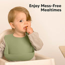 KeaBabies 2-Pack Silicone Baby Bibs for Eating - Sturdy Food-Grade Silicone Bibs for Babies Girl, Boy, Large Food Catcher, Clean & Put On Easily, Waterproof Toddler Feeding Essentials (Harvest) by TinyTreasures Baby Boutique