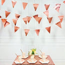 Rose Gold Party Decorations Metallic Fabric Triangle Pennant Banner Blush Pink Flag Bunting Garland for Wedding Birthday Anniversary Bridal Shower Engagement Graduation Hen Party Decorations Supplies by GreenHaven Gardens
