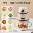 Baby Food Maker-Food Processor, Fruits, Vegetables, Meats, Potatoes, Avocados, Gift Package with A feeding spoon, A bib, A set of 4 separate food ice cube trays, and Two 200ml food storage by TinyTreasures Baby Boutique