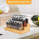 Bamboo Spice Rack Organizer for Cabinet 3 Tier Countertop Step Spice Shelf for Kitchen Storage and Organizer (2 Pack, Cabinet) by CozyNest Decor