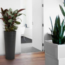 Worth Garden 2-Pack 28" H. Metal Planter with 2X Inside Pots - Hand-Hammered Texture Tall Narrow Tapered Plant Pots - Large Handcrafted Flower Pot for Indoor Outdoor, Deck, Patio, Front Porch (Black) by CozyNest Decor
