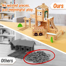 Jovi-mindly＆Notchies Wooden Blocks Train Set 101 PCS Create 40+ Shapes,Toys Educational Wooden Building Blocks Puzzles for Kids Ages 5-8 Boys and Girls,Truck/Excavator,FSC Certified,Graduate Gifts by TinyTreasures Baby Boutique