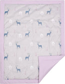 CaSaJa Baby 3-Piece Crib Bedding Set for Boys Girls, Including Soft Quilted Comforter(Blanket), Fitted Crib Sheet and Skirt, Soft Nursery Bedding Set Made of Silky Comfy Materials, Reindeer Forest by TinyTreasures Baby Boutique