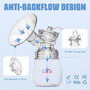 Double Electric Breast Pump Strong Suction, Portable Breast Pump Electric Breastfeeding Pump, Rechargeable Milk Pump with 4 Modes & 9 Levels, Low Noise, Anti-Backflow & LED Display, 24mm Flange, Blue by TinyTreasures Baby Boutique