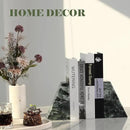 Marble Bookends for Heavy Books, Decorative Bookends for Shelves, Green Stone Book Ends, Heavy-Duty Book Ends for Hardback Book & Cookbooks, Unique Book Stopper & Holder, Set of 2 by CozyNest Decor