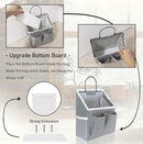 3pcs Small Wall Hanging Organizer Bag, Linen Fabric Door Hanging Storage Basket with Pockets, Waterproof Bin for Kitchen, Bedroom, Office, RV Camper (Gray) by CozyNest Decor