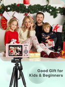 Digital Kids Camera 1080P Vlog Camera with 64GB, Lanyard, 16X Zoom Anti Shake, Card Reader 44MP Compact Portable Point Shoot Digicam for Kid Teen Girl Boy Christmas Halloween Thanksgiving(Pink) by TinyTreasures Baby Boutique