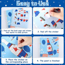 4Pcs Patriotic Paint by Sticker Books Sticker by Number Books Activity Book Puzzle Book Craft Art Gift Memorial Day 4th of July American Star 32 Pictures by TinyTreasures Baby Boutique