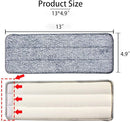 10 Pack 13 * 4.9" Generic Mop Pads Mop Head Refill Washable Wet/Dry Mops Flat Compatible with Most 11-13" Hook and Loop (Velcro) Flat Mops.System Floor Care System (10 Pack 13 * 4.9") by CozyNest Decor